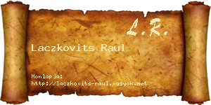 Laczkovits Raul névjegykártya